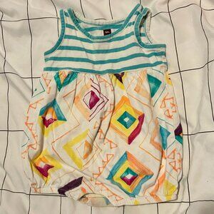 Tea geometric onesie 6M